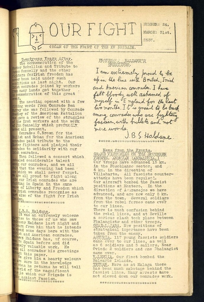 Miniatura de Our fight : organ of the Front of the XV Brigade. March 31 st, 1937