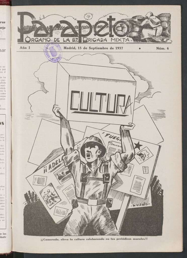 Miniatura de Parapeto : órgano de la 67 Brigada Mixta del 15 de septiembre de 1937