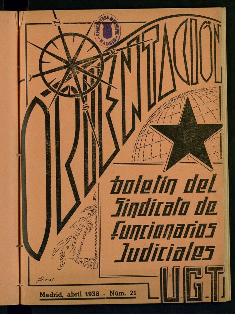 Miniatura de Orientación : órgano de la Asociación General y Montepío de Empleados Judiciales de Madrid de abril de 1938