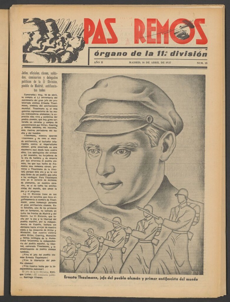 Miniatura de Pasaremos : órgano de la 1ª Brigada Mixta del 16 de abril de 1937