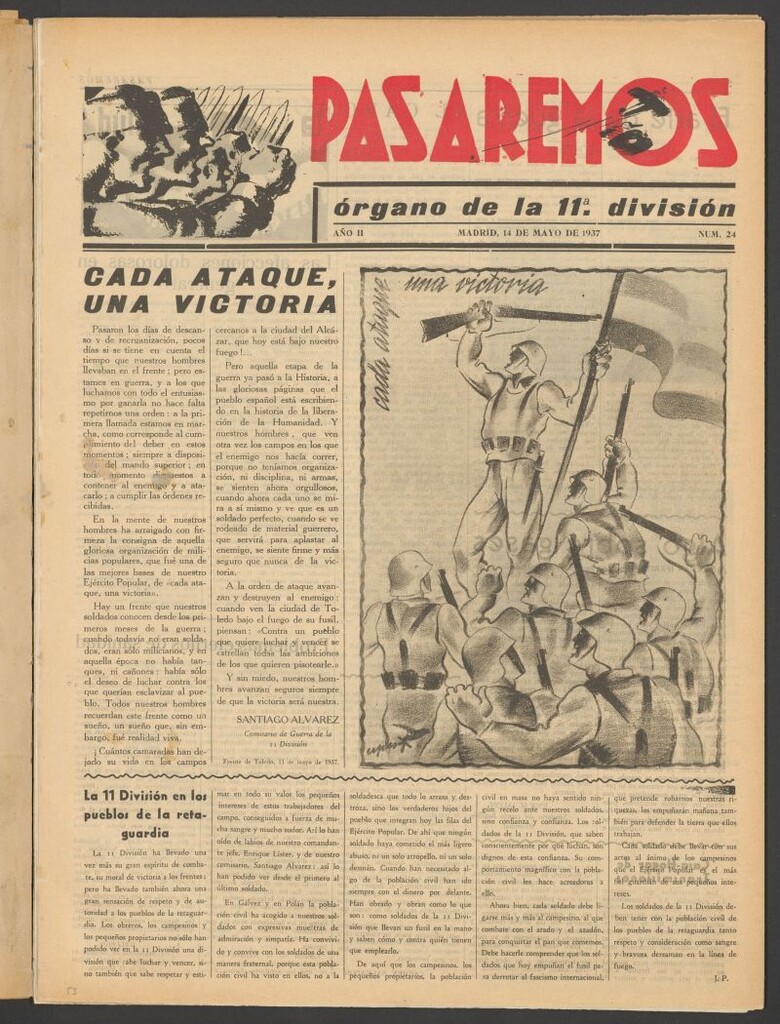 Miniatura de Pasaremos : órgano de la 1ª Brigada Mixta del del 14 de mayo de 1937