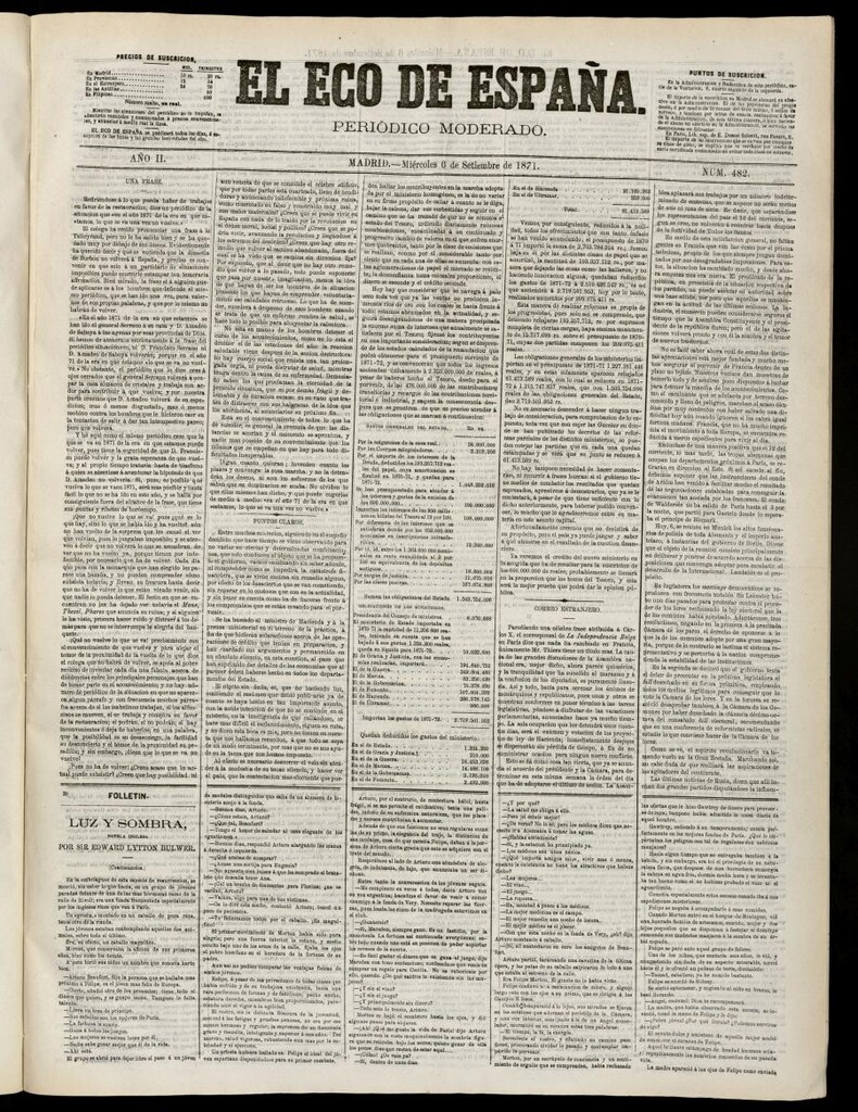 Miniatura de El Eco de España del 6 de septiembre de 1871