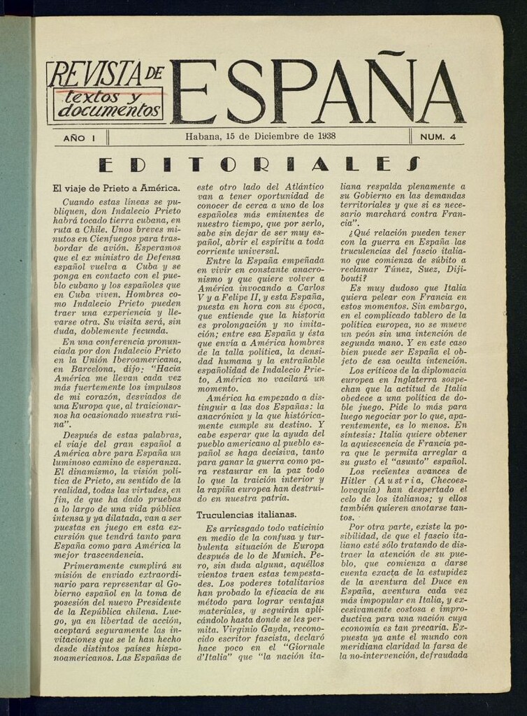 Miniatura de Revista de España : textos y documentos del 15 de diciembre de 1938