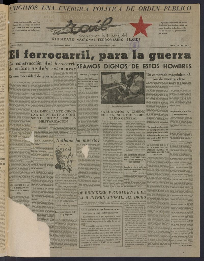 Miniatura de Raíl del 11 de septiembre de 1937