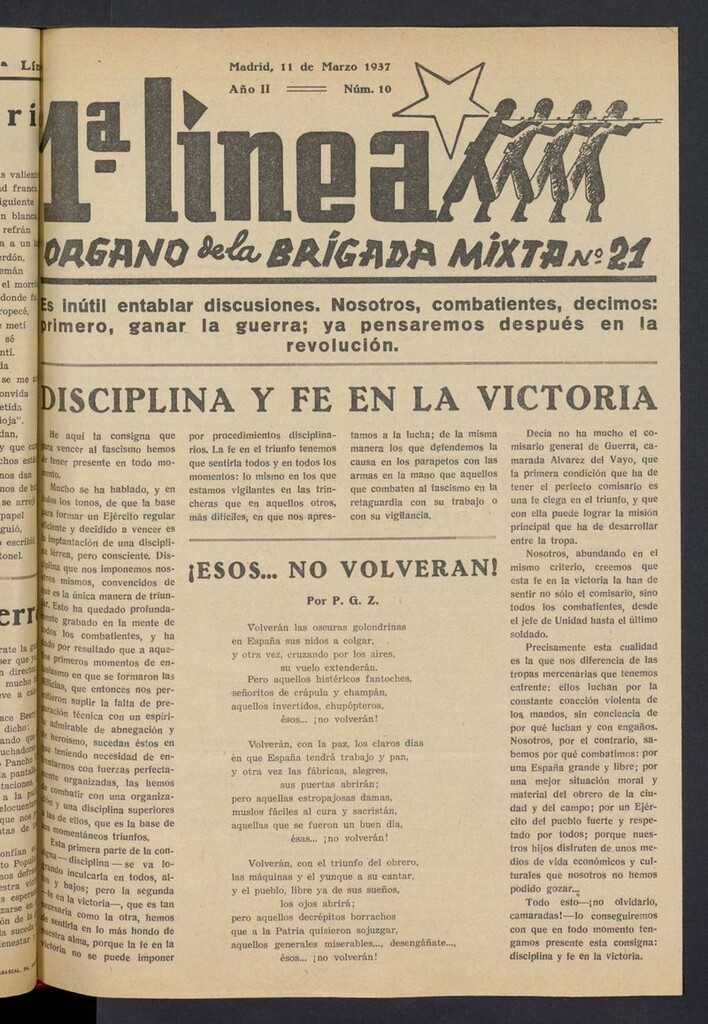 Miniatura de 1ª Línea del 11 de marzo de 1937