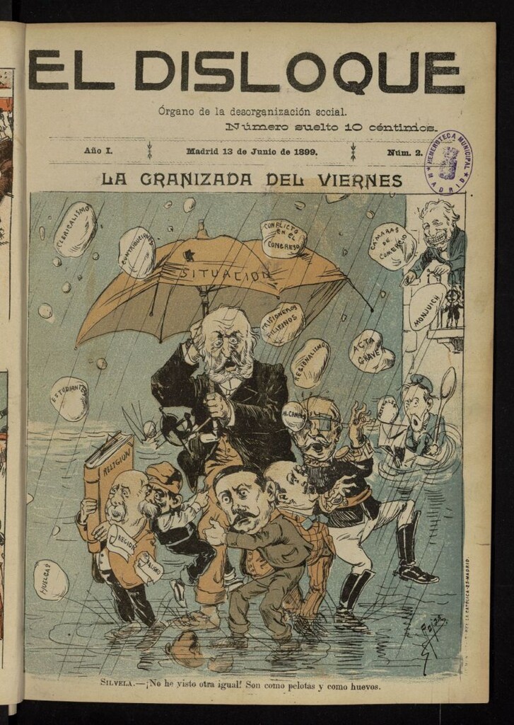 Miniatura de El Disloque: órgano de la desorganización social del 13 de junio de 1899, nº 2