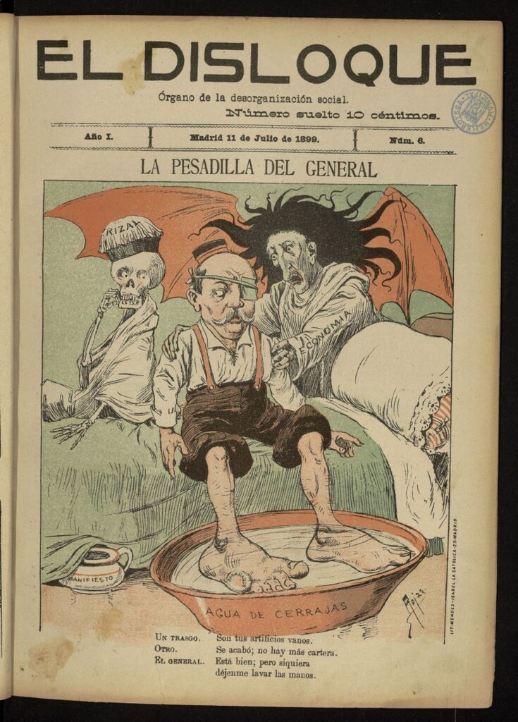 Miniatura de El Disloque: órgano de la desorganización social del 11 de julio de 1899, nº 6