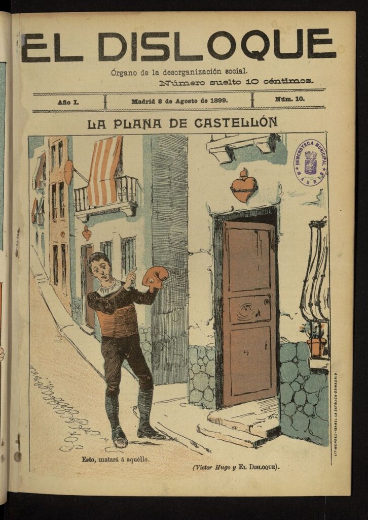 Miniatura de El Disloque: órgano de la desorganización social del 8 de agosto de 1899, nº 10