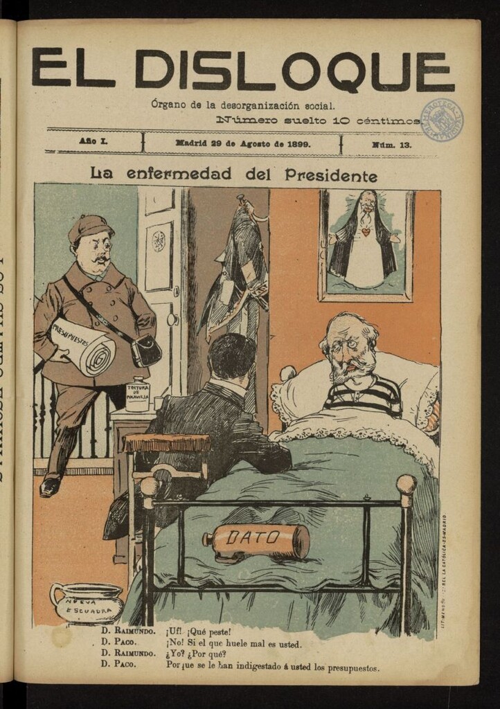 Miniatura de El Disloque: órgano de la desorganización social del 29 de agosto de 1899, nº 13