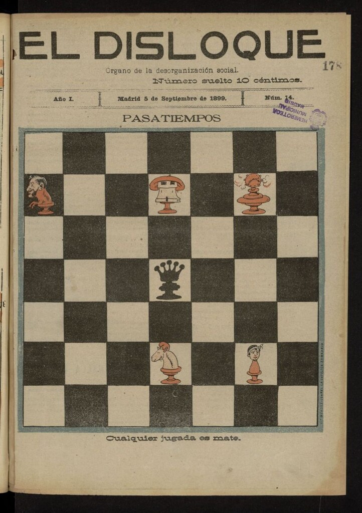 Miniatura de El Disloque: órgano de la desorganización social del 5 de septiembre de 1899, nº 14
