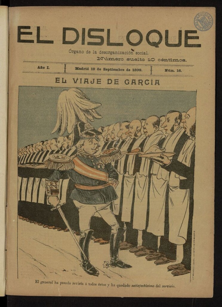Miniatura de El Disloque: órgano de la desorganización social del 19 de septiembre de 1899, nº 16