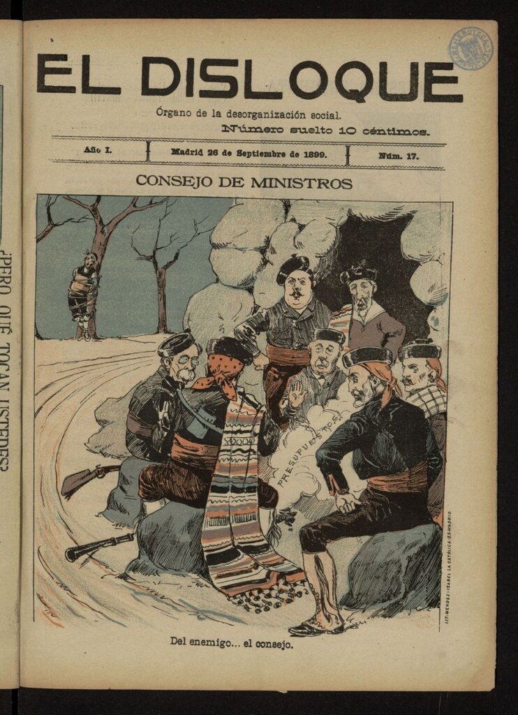 Miniatura de El Disloque: órgano de la desorganización social del 26 de septiembre de 1899, nº 17