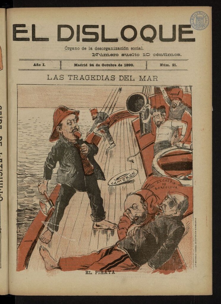 Miniatura de El Disloque: órgano de la desorganización social del 24 de octubre de 1899, nº 21
