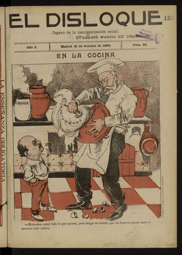 Miniatura de El Disloque: órgano de la desorganización social del 31 de octubre de 1899, nº 22