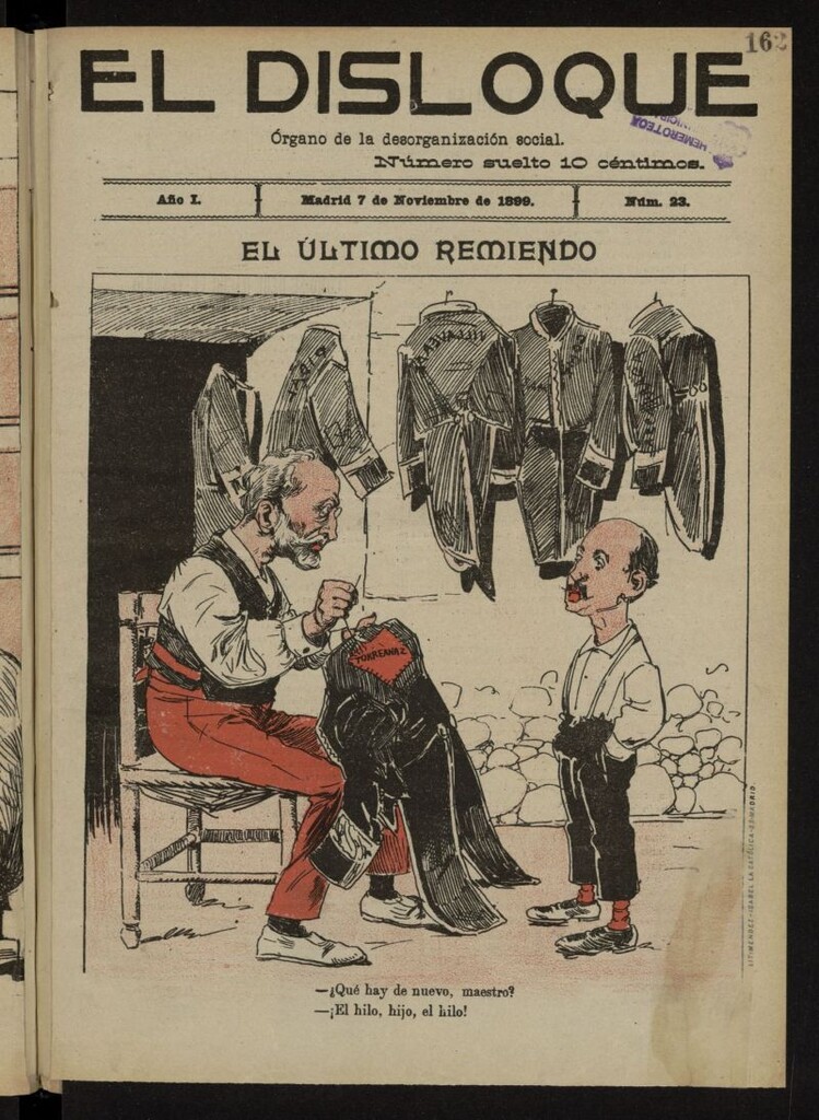 Miniatura de El Disloque: órgano de la desorganización social del 7 de noviembre de 1899, nº 23