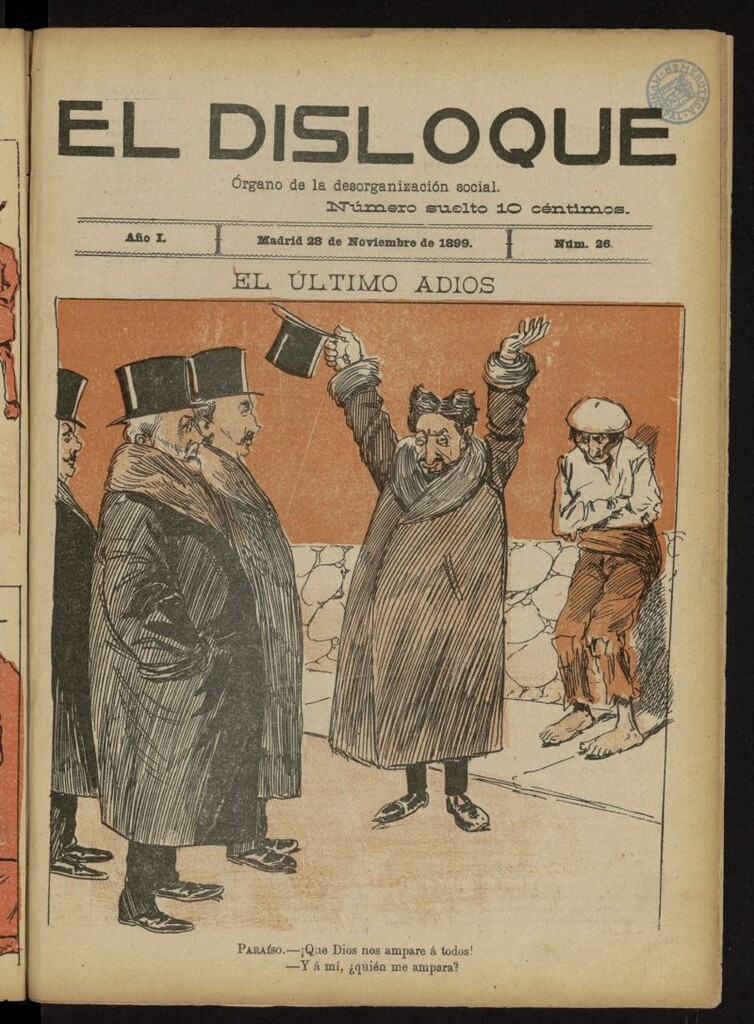 Miniatura de El Disloque: órgano de la desorganización social del 28 de noviembre de 1899, nº 26