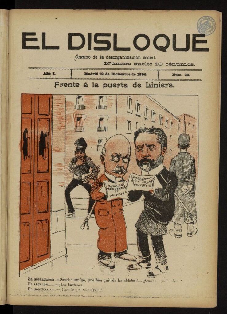 Miniatura de El Disloque: órgano de la desorganización social del 12 de diciembre de 1899, nº 28