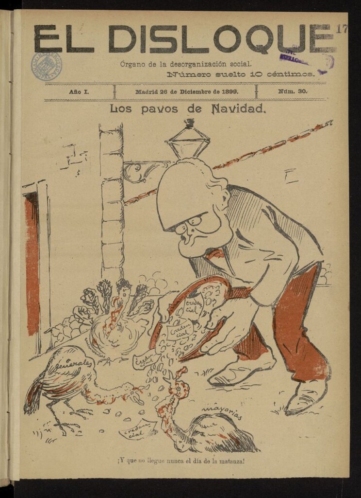 Miniatura de El Disloque: órgano de la desorganización social del 26 de diciembre de 1899, nº 30