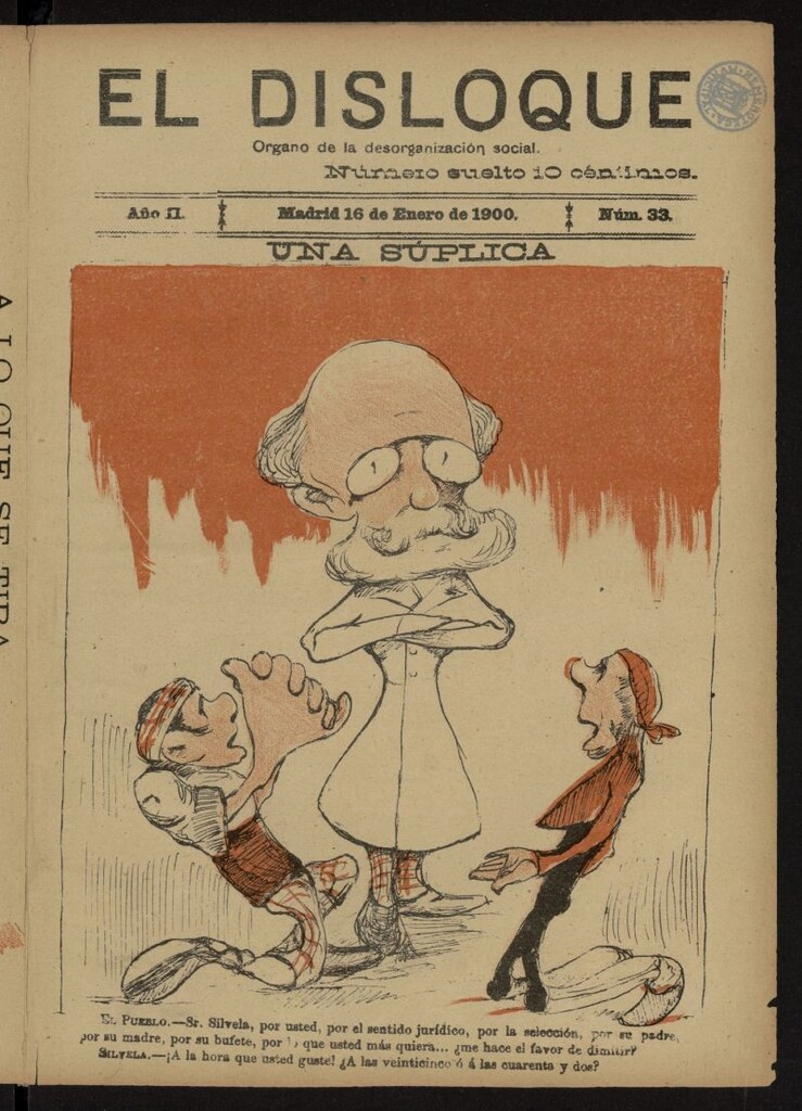 Miniatura de El Disloque: órgano de la desorganización social del 16 de enero de 1900, nº 33