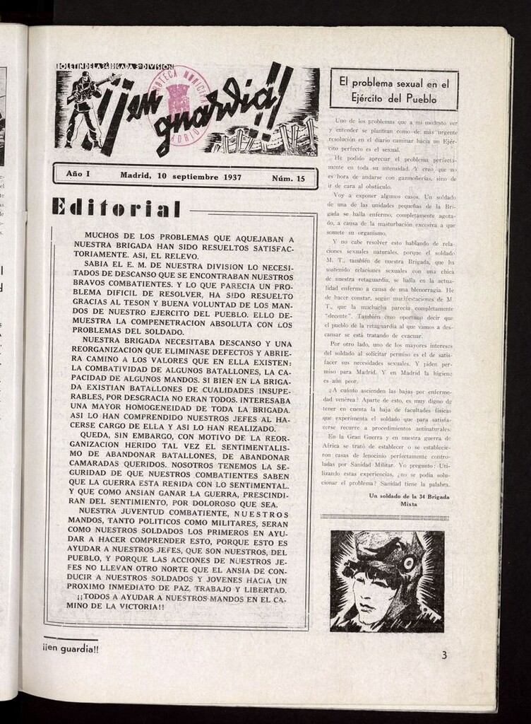 Miniatura de ¡¡En guardia!!: Boletín de la 34 Brigada, 3ª División del 10 de septiembre de 1937