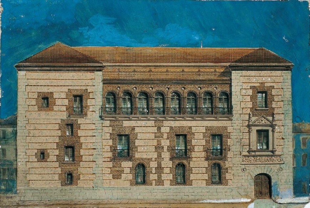 Miniatura de Alzado de la fachada posterior de la Casa de Cisneros