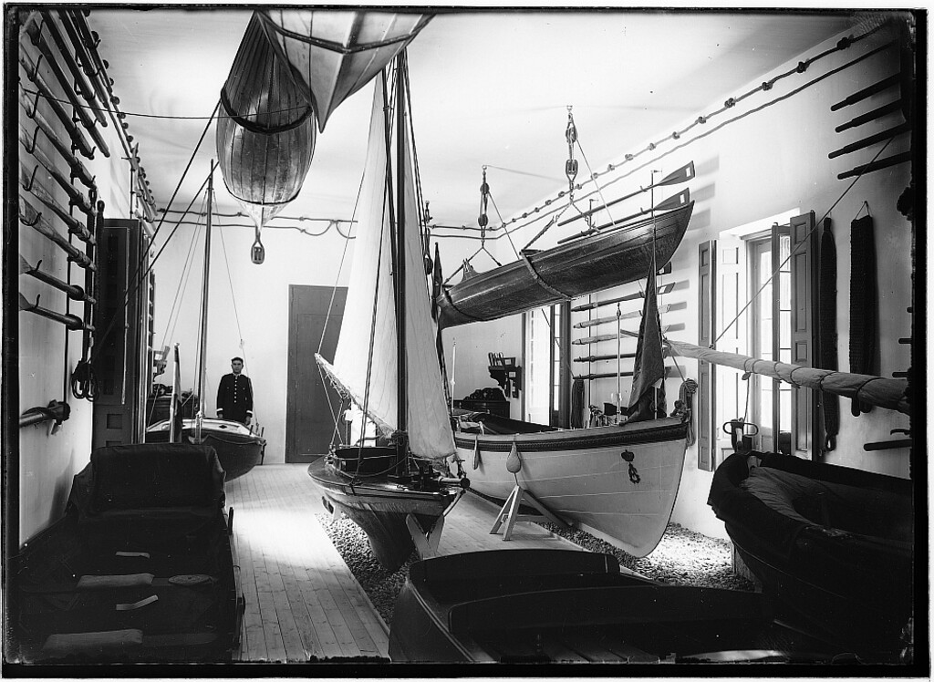 Miniatura de Interior de la Sala de Barcas en la casa de Campo