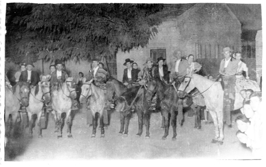 Miniatura de Romería a caballlo en San Roque