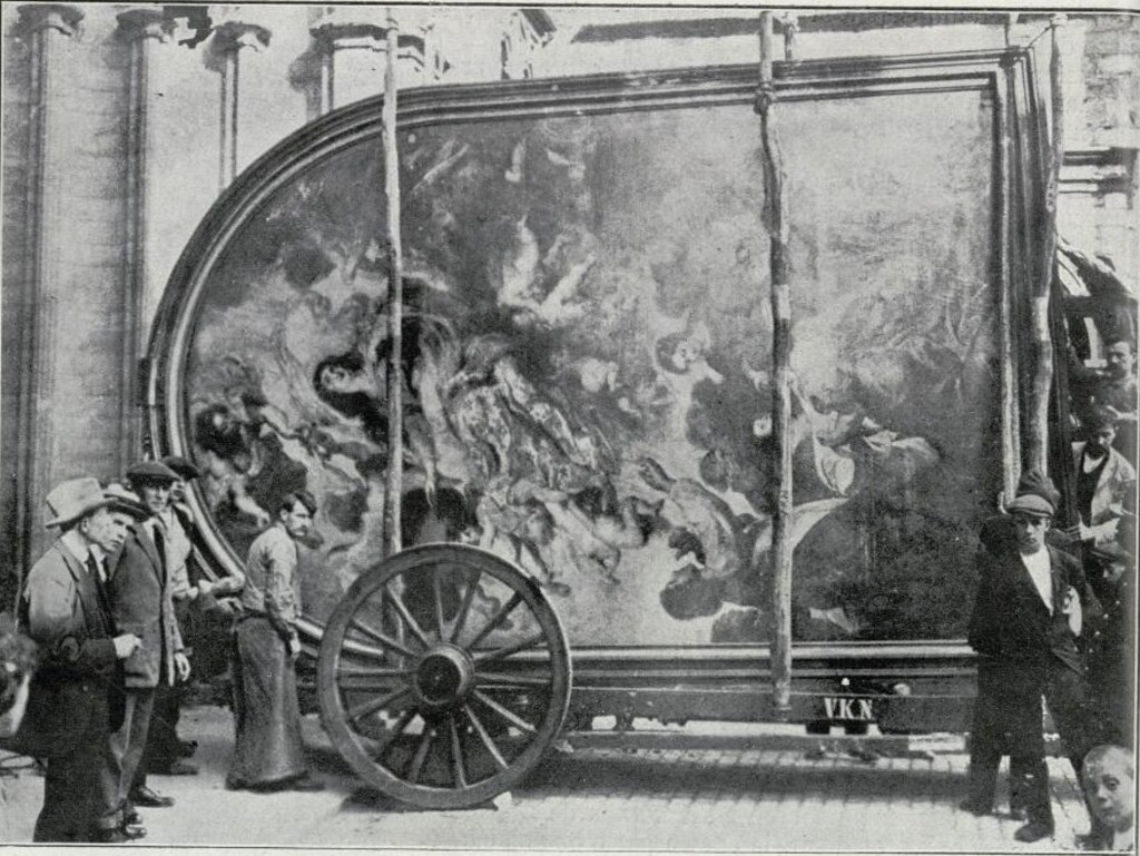 Miniatura de Traslado de la Ascensión de la Virgen de Rubens de la catedral de Amberes