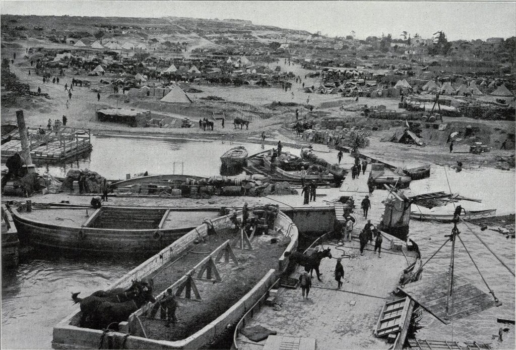 Miniatura de Tropas acampadas en un punto de la península de Gallipoli