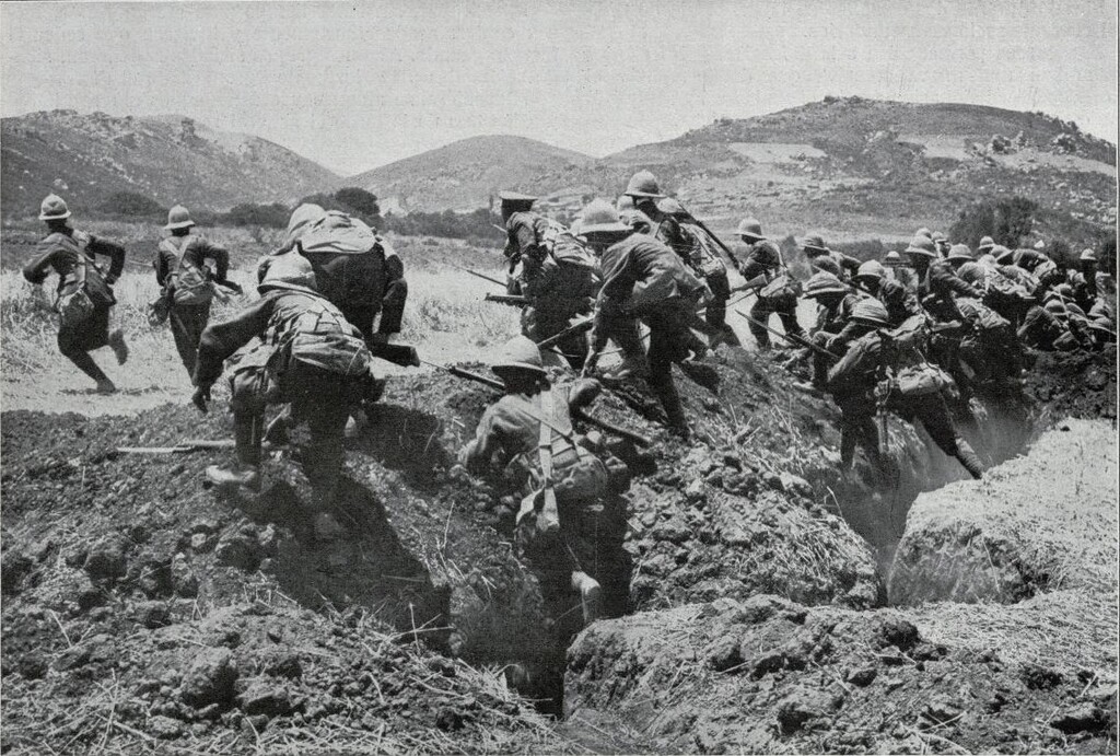Miniatura de Carga de soldados de la división naval en la península de Gallipoli