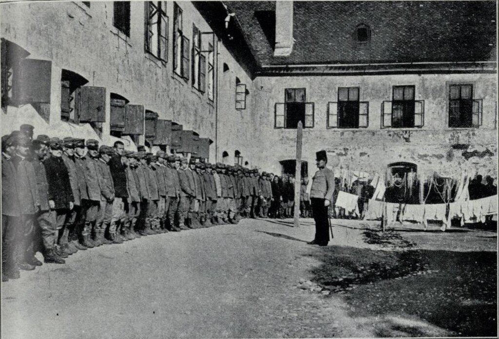 Miniatura de Soldados italianos prisioneros de los austriacos