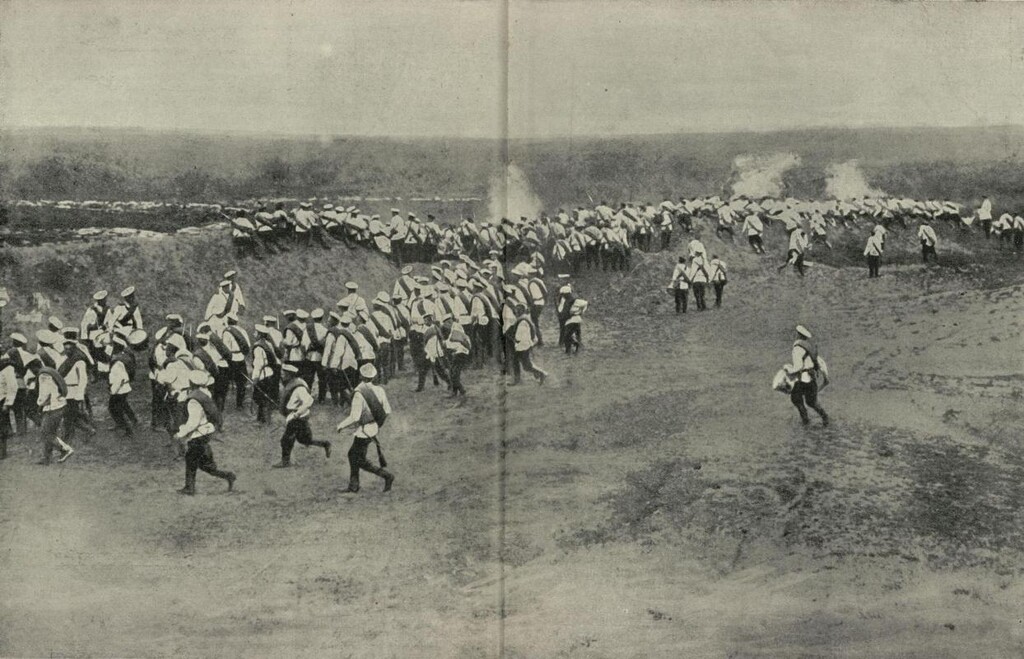 Miniatura de Infantería rusa atacando