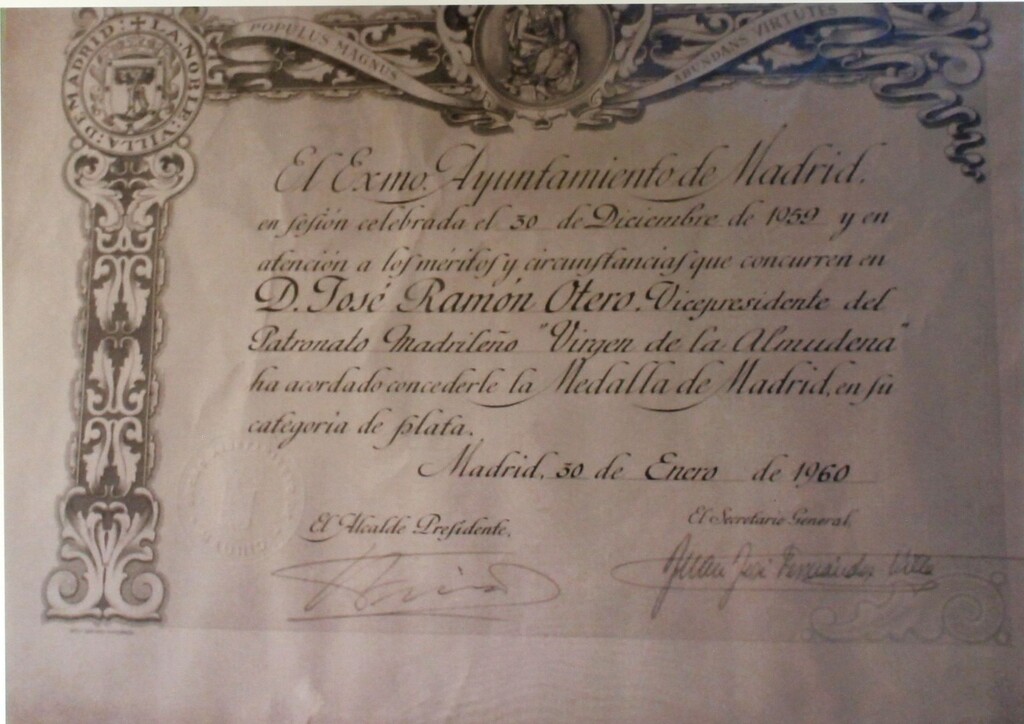 Miniatura de Diploma de José Ramón Otero Pumares