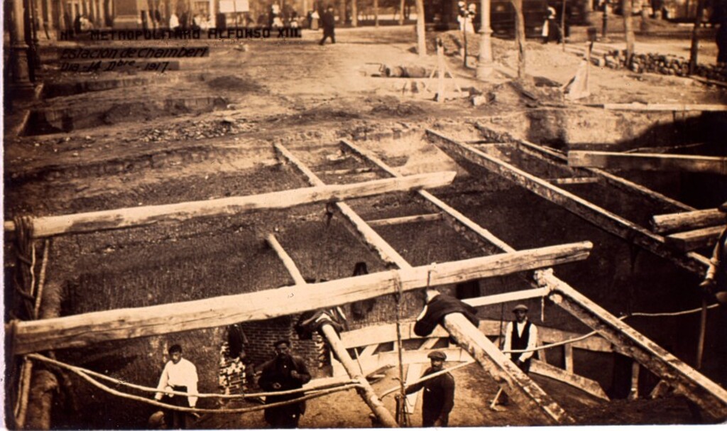 Miniatura de Metropolitano Alfonso XIII. Estación de Chamberí. Día 14 Diciembre 1917