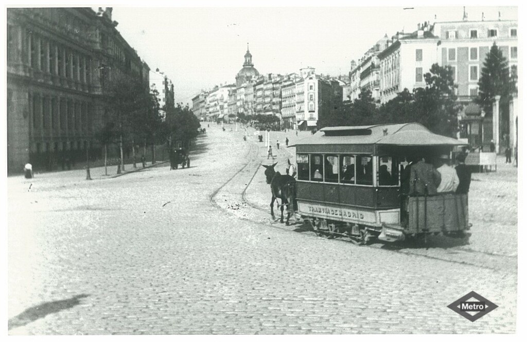 Miniatura de Tranvía en calle Alcalá año 1900