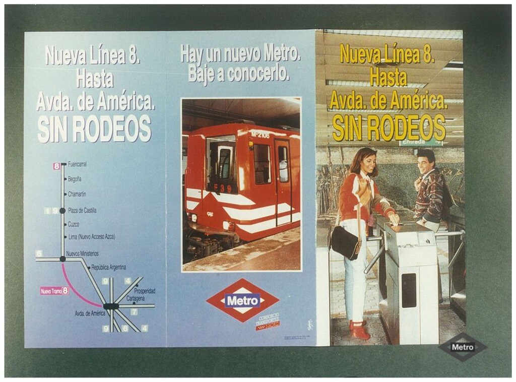 Miniatura de Campaña publilcitaria inauguración línea 8 tramo Nuevos Ministerios-Avenida de América