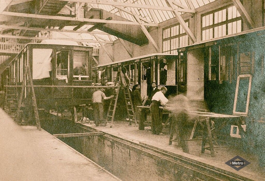 Miniatura de Talleres de Carde y Escoriaza, fabricación de los coches del Metropolitano de Madrid