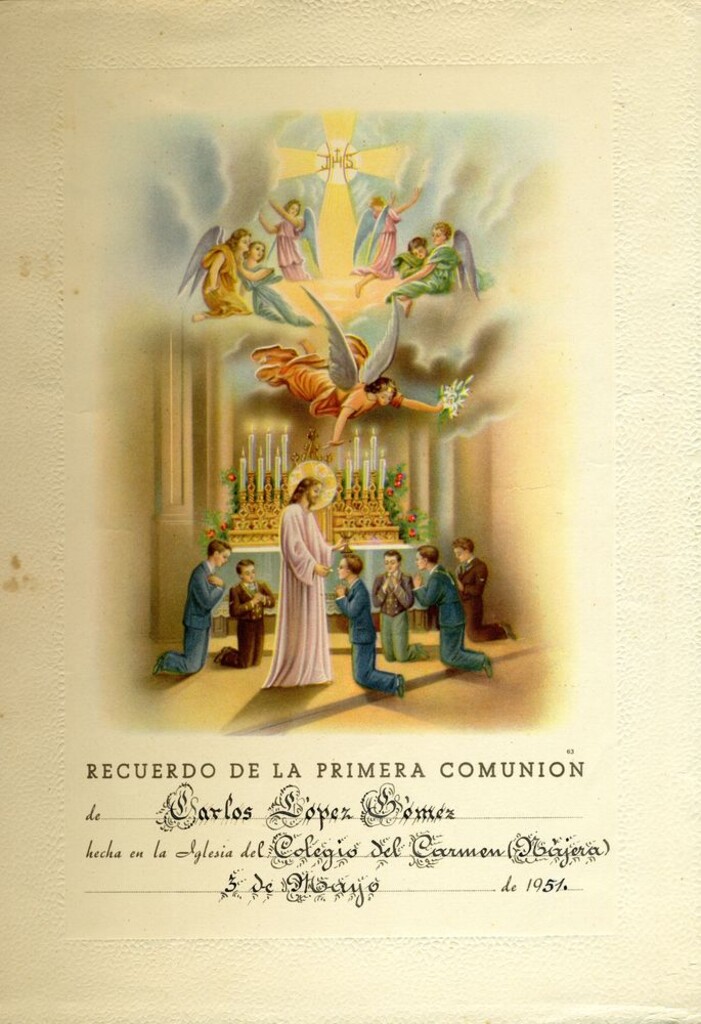 Miniatura de Recordatorio de la primera comunión