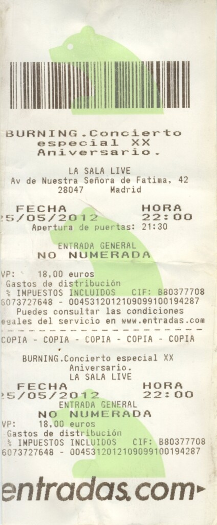 Miniatura de Concierto XX aniversario de Burning