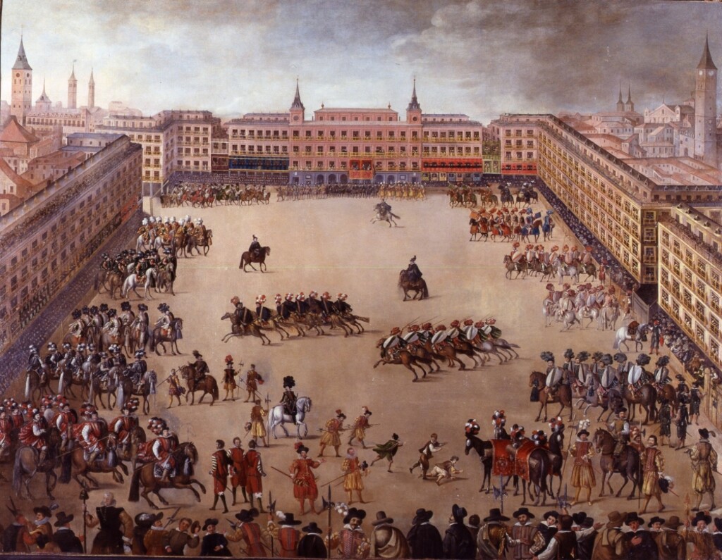 Miniatura de Fiesta Real en la Plaza Mayor