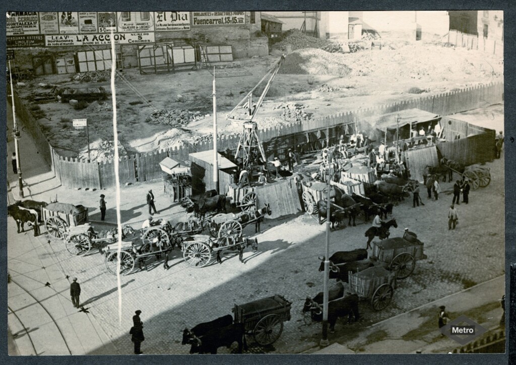 Miniatura de Obras de construcción del Metropolitano Alfonso XIII en la Red de San Luis