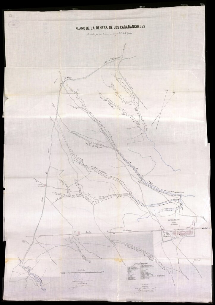 Miniatura de Plano de la Dehesa Carabancheles levantado por una Comisión del Cuerpo de E.M. del Ejército