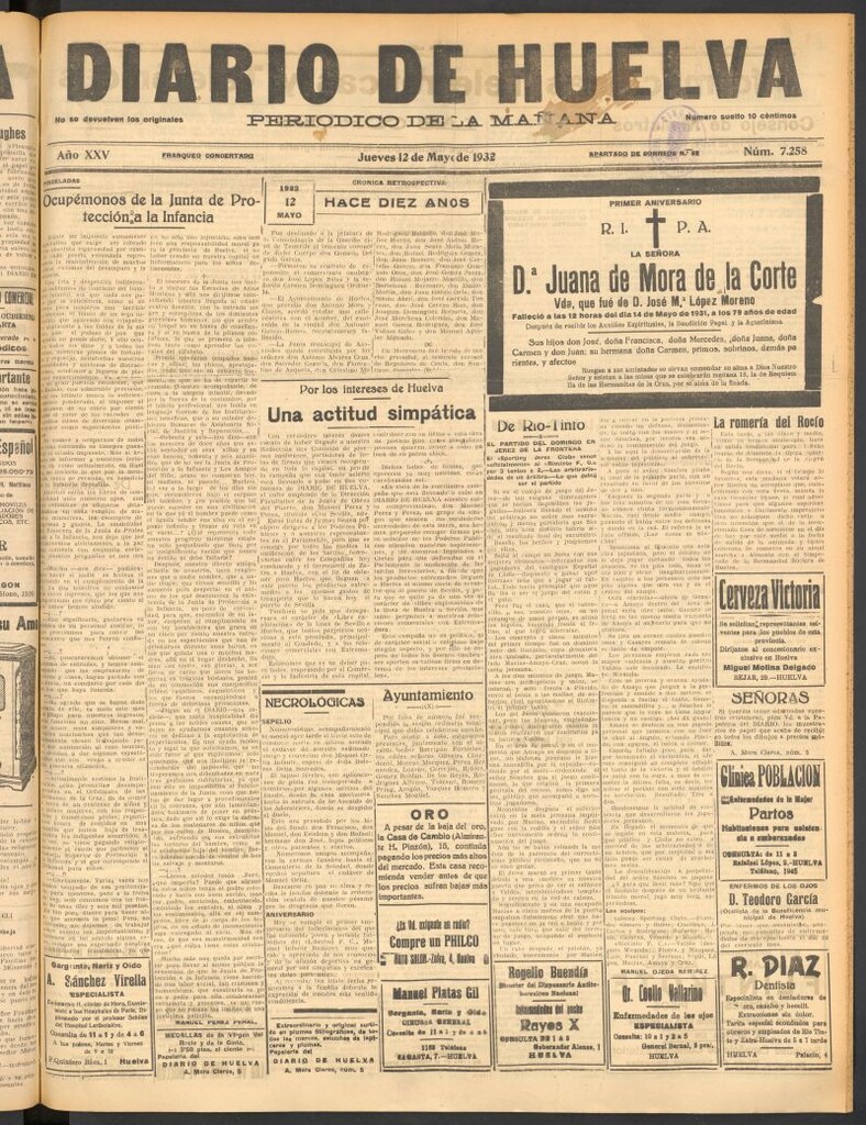Miniatura de Diario de Huelva : periódico independiente del 12 de mayo de 1932