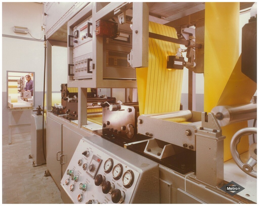 Miniatura de Máquina Pyral para la fabricación de billetes en el recinto de Canillejas