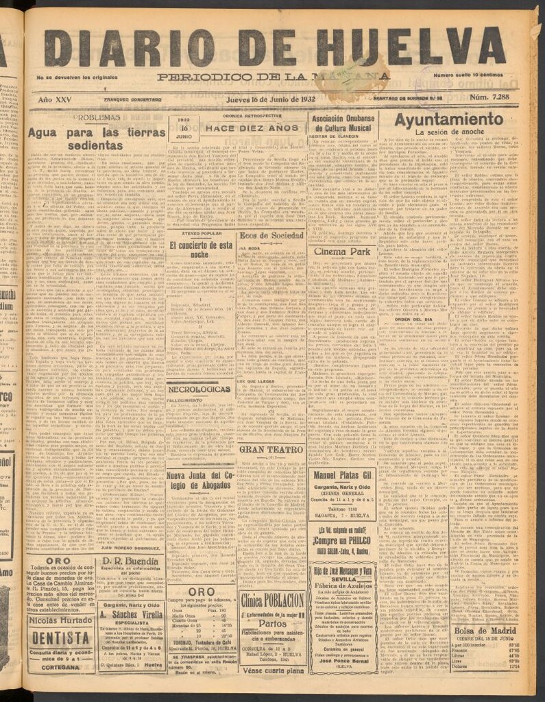 Miniatura de Diario de Huelva : periódico independiente del 16 de junio de 1932
