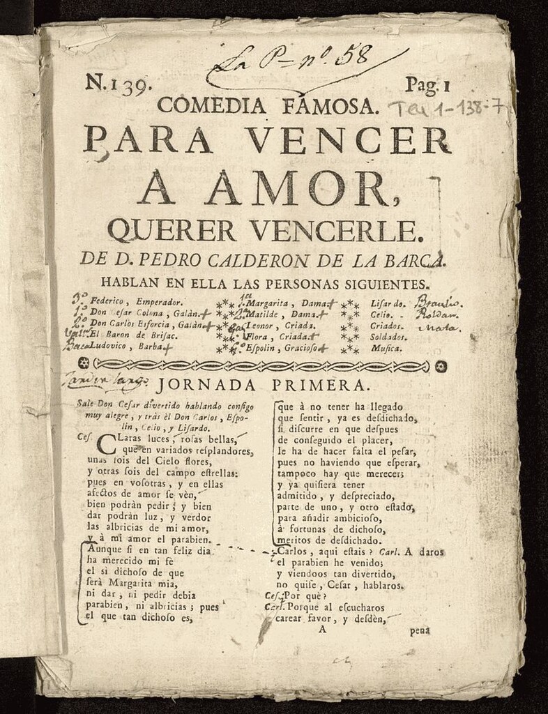 Miniatura de Para vencer amor, querer vencerle
