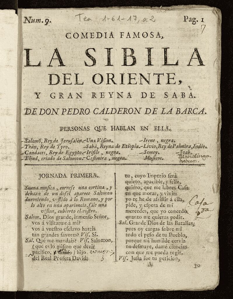 Miniatura de La sibila de Oriente
