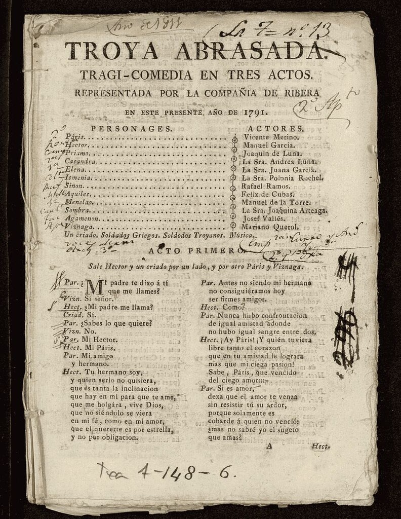 Miniatura de Troya abrasada
