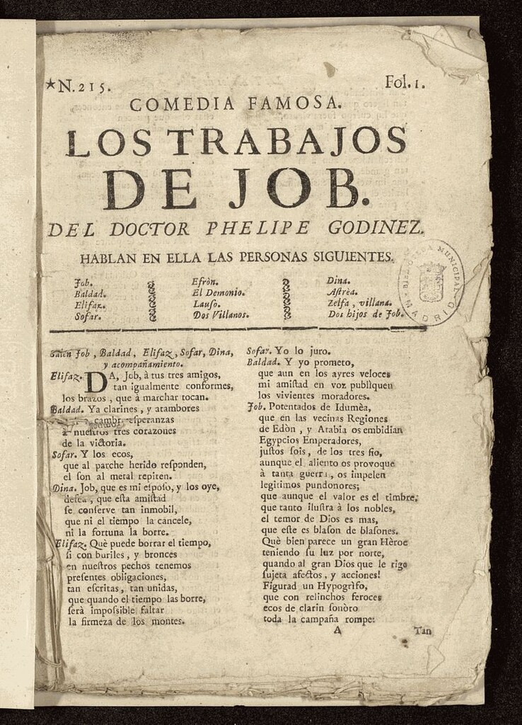 Miniatura de Los trabajos de Job