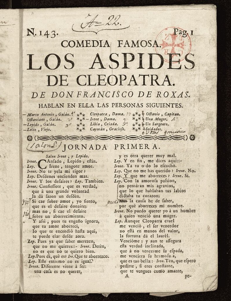 Miniatura de Los áspides de Cleopatra